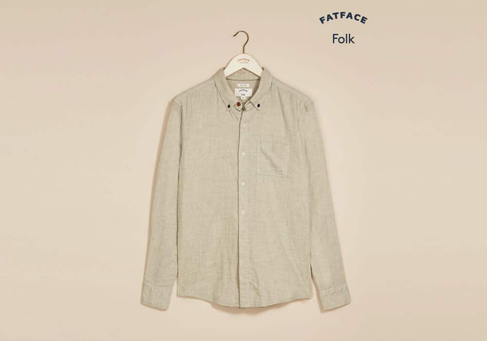 Folk x Fat Face - Plain Marl Shirt