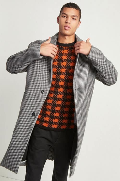 DOUBLE DOGTOOTH CHECK COAT