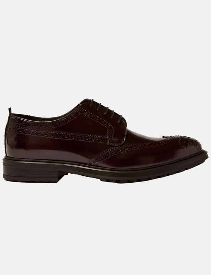 Burgundy Premium Leather Orpin Brogues