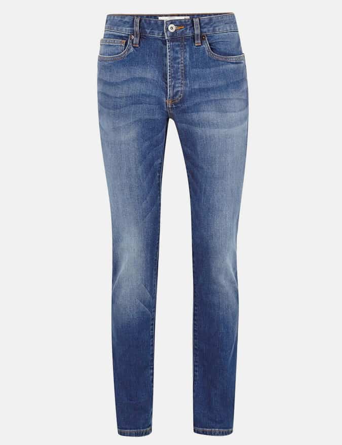Mid Wash Stretch Slim Jeans