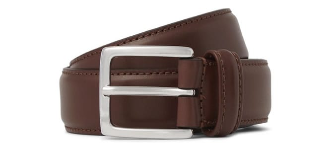 ANDERSON'S 3cm Brown Leather Belt