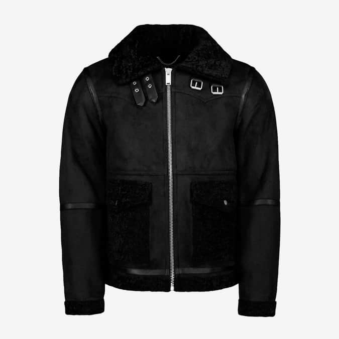 PREMIUM FAUX SUEDE DOUBLE POCKET HARRINGTON
