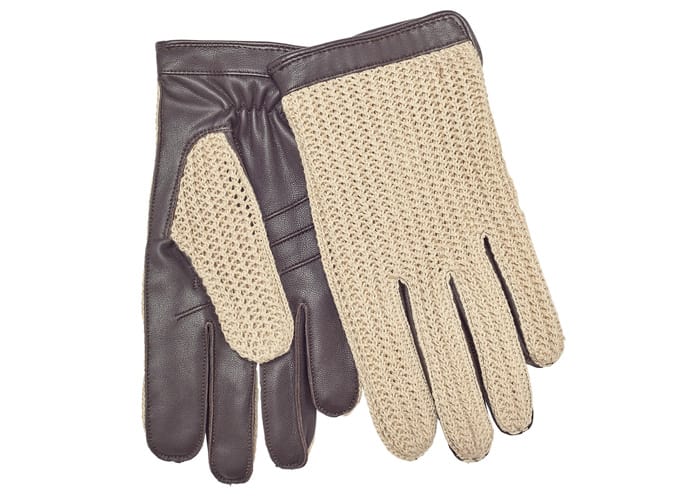 John Lewis & Partners Crochet Leather Driving Gloves