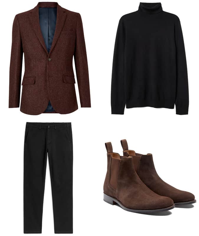 How to wear black trousers and brown shoes