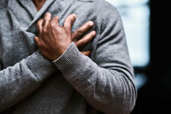 Man having a heart attack