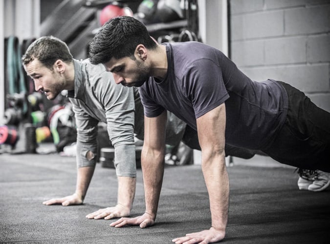 Man Doing A Push-up