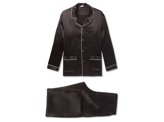 ZIMMERLI Piped Silk-Satin Pyjama Set