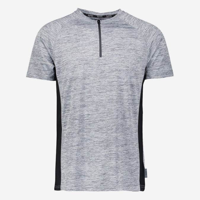 ACTIVE GYM RAGLAN T-SHIRT WITH 1/4 ZIP NECK