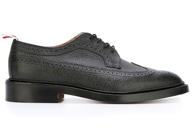 THOM BROWNE Classic Longwing Brogue with Leather Sole Best Brogues for Men