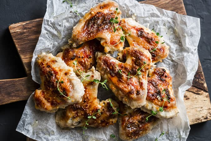 Marinade roasted chicken wings