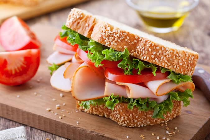 Smoked Turkey And Tomato Sandwich