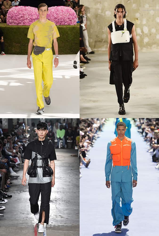 Fashion shows featuring chest packs