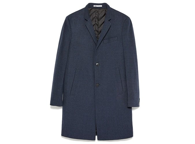 QUILTED HERRINGBONE COAT
