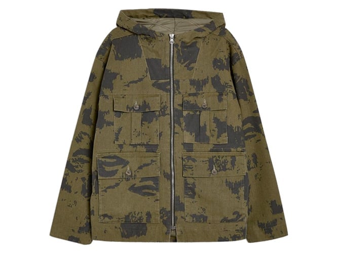 Camouflage Print Short Parka