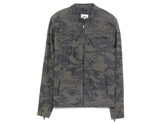 CAMOUFLAGE JACKET WITH COLLAR DETAIL