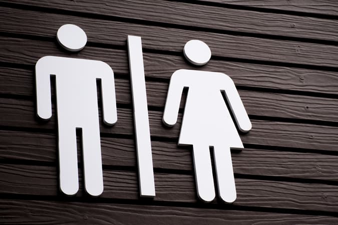Unisex toilet sign