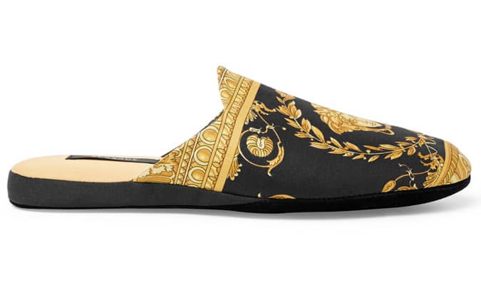 VERSACE Printed Cotton Mens Slippers