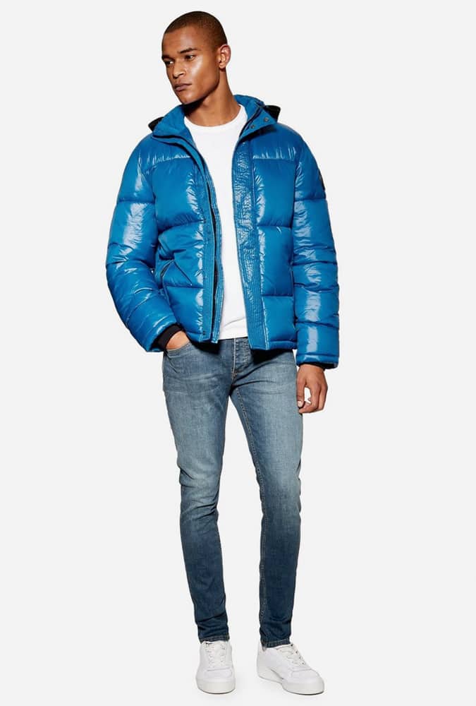 Topman Mid Wash Stretch Skinny Jeans