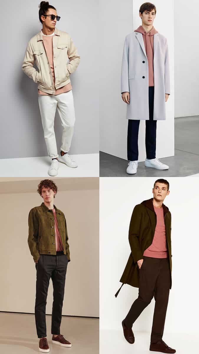 how to wear pink in winter men