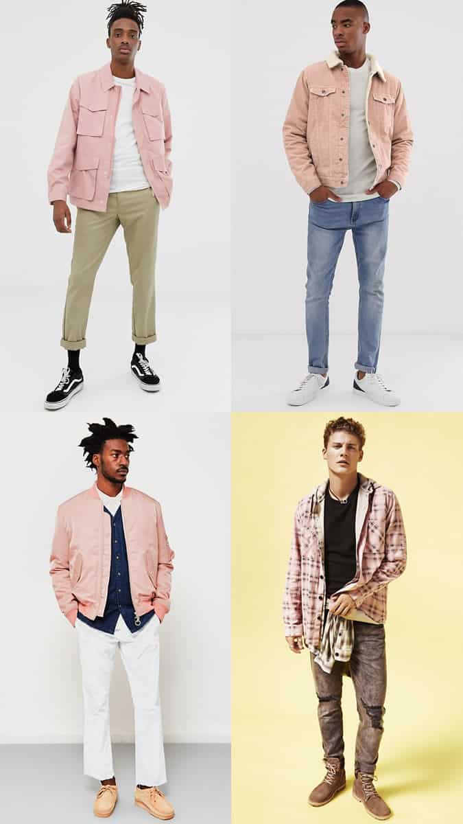 how to wear pink workwear men