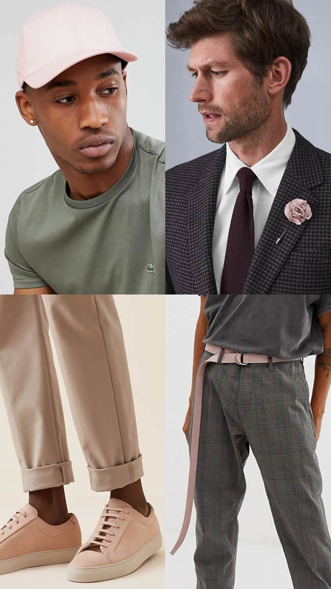 how to wear pink accessories men
