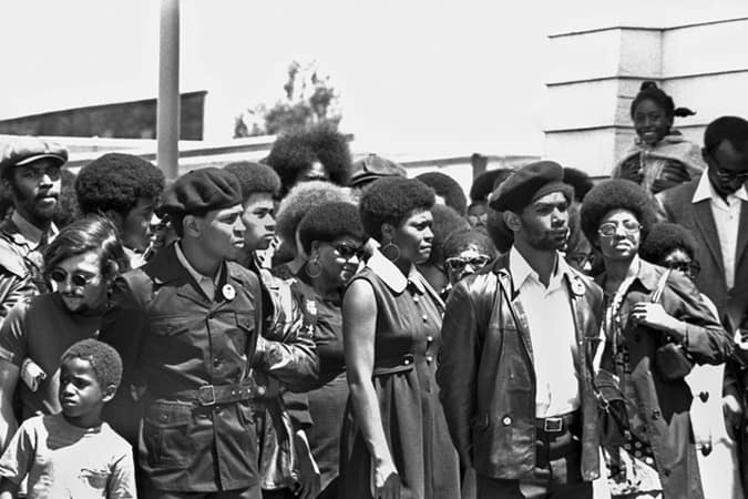 Oakland, California: c. 1971 A funeral for Black Panther George Jackson