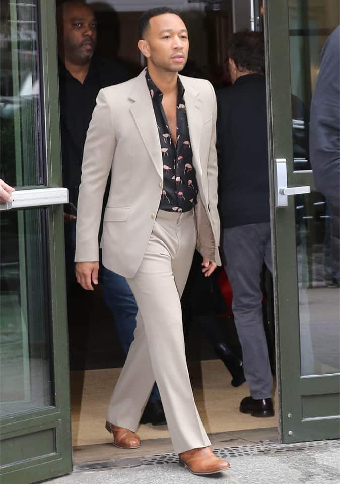 John Legend in Cream Suit