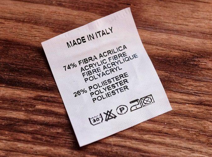 Made in Italy label