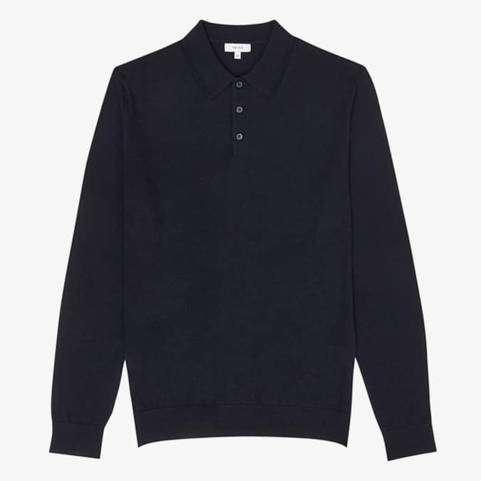 Reiss trafford navy polo