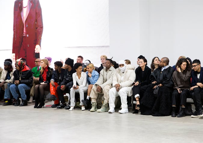 Front row at fashion week