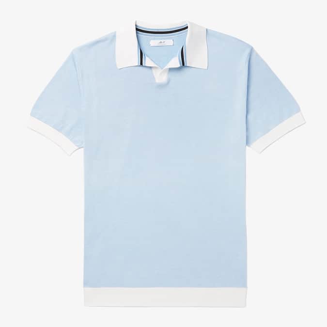 MR P. Knitted Cotton-Piqué Polo Shirt