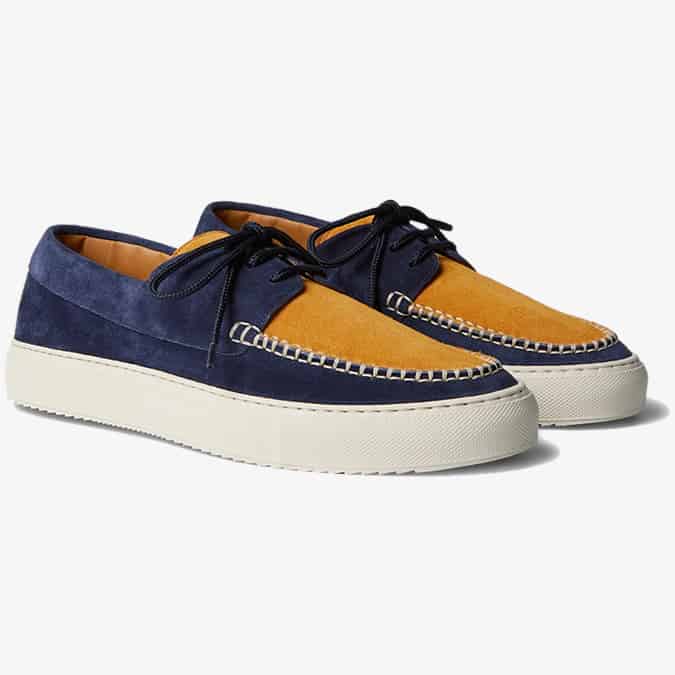 MR P. Dennis Two-Tone Suede Boat Shoes