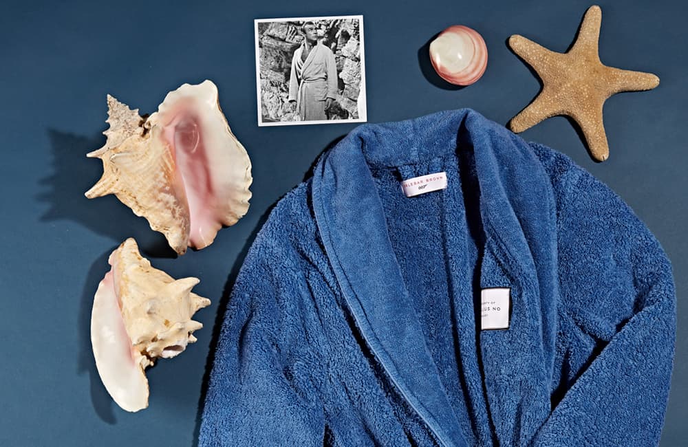 DR NO TOWELLING ROBE 007 Mid Blue Towelling Robe
