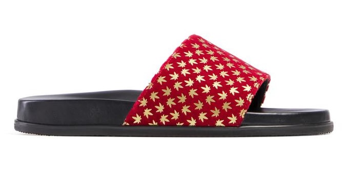 DEXTER VELVET LEAF RED/GOLD SLIDE