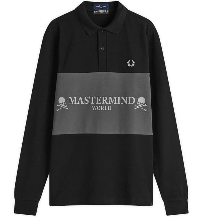 End x Fred Perry x Mastermind Long Sleeve Polo Shirt