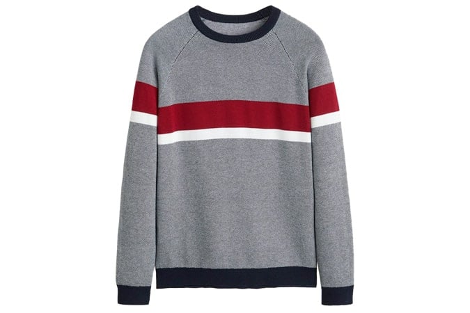 Color block cotton sweater