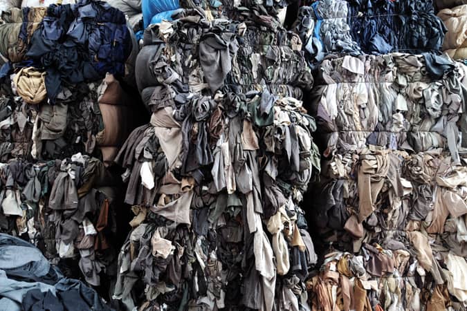 clothes in landfill