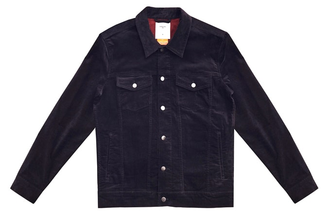 Western Jacket Black Cotton Suede