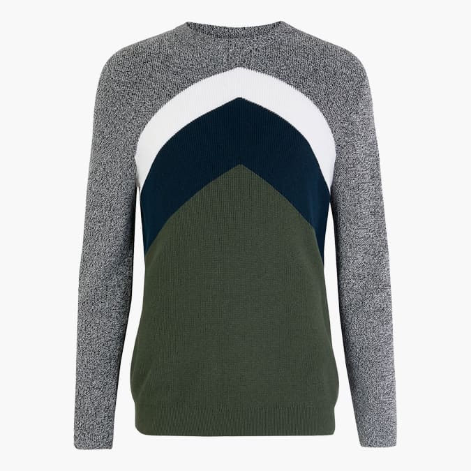 M&S COLLECTION Cotton Chevron Striped Jumper