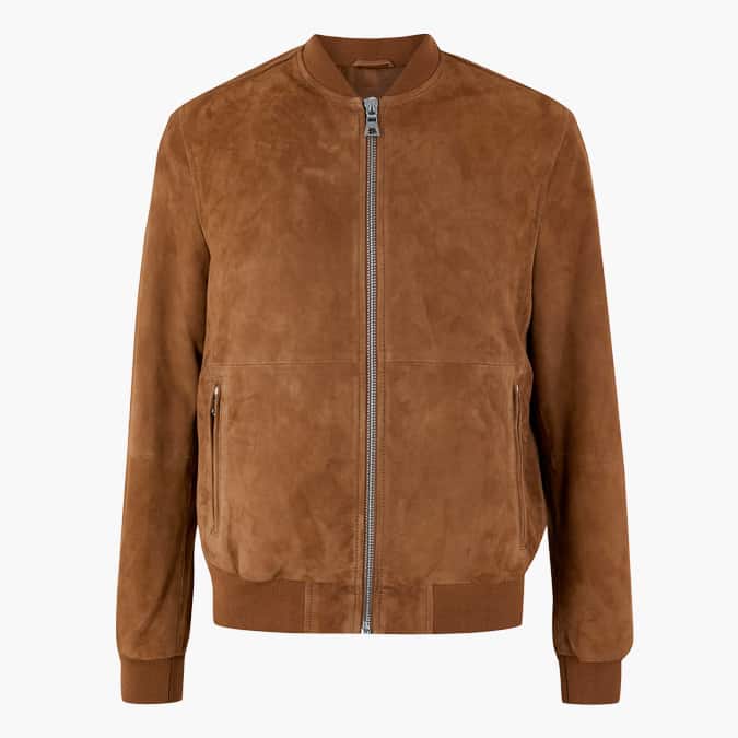 M&S COLLECTION Suede Baseball Jacket