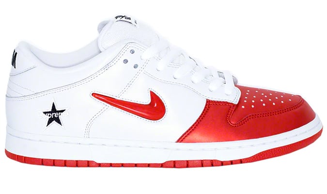 Nike SB Dunk Low Supreme Jewel Swoosh Red