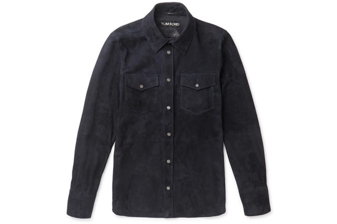 TOM FORD Slim-Fit Suede Shirt
