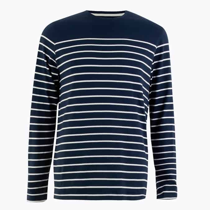 M&S COLLECTION Cotton Rich Striped T-Shirt