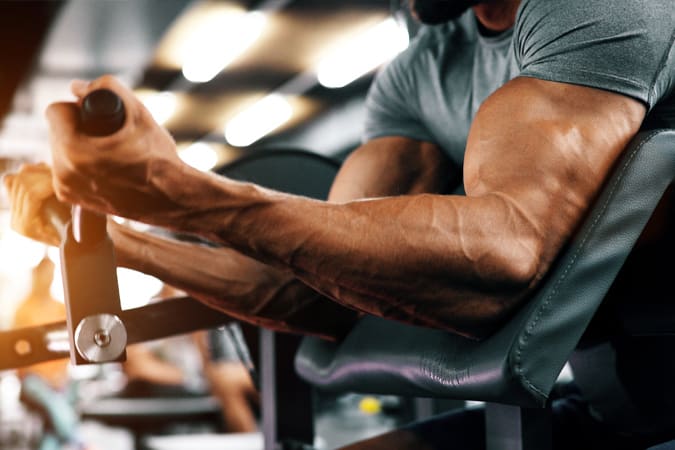 Man Doing Arm Workout