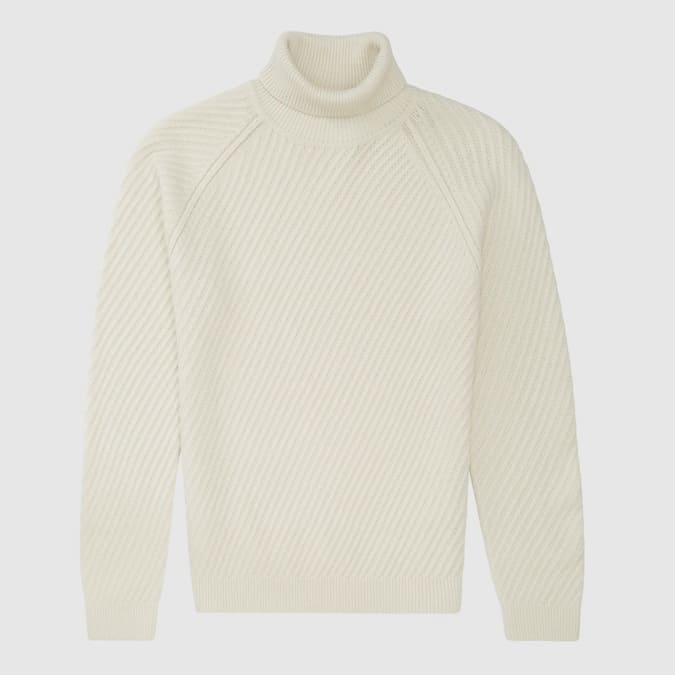 LEITH CHUNKY RIBBED ROLLNECK JUMPER