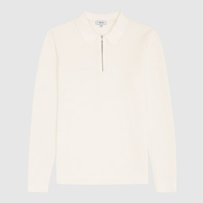 RIPLEY TEXTURED ZIP NECK POLO