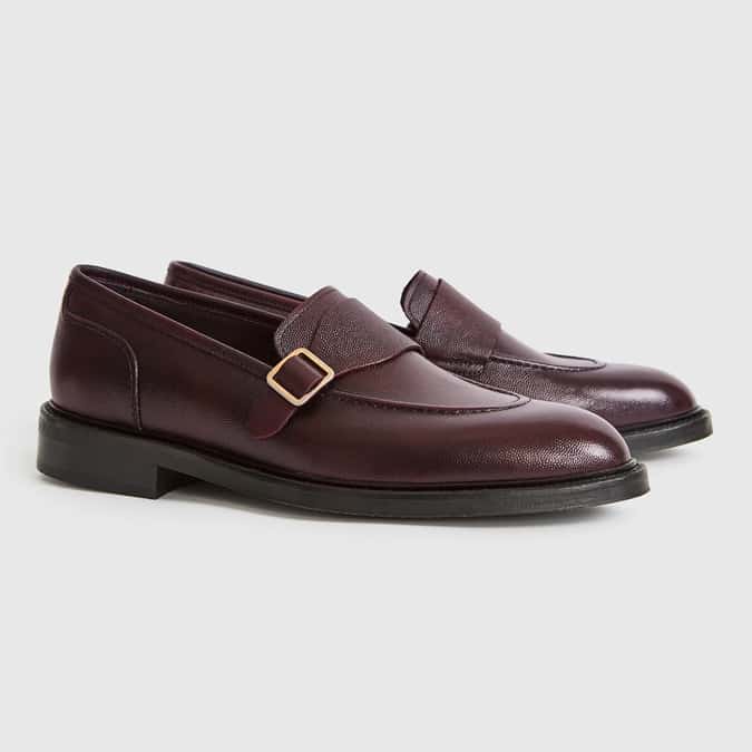 JIMMY SCOTCHGRAIN LEATHER LOAFERS