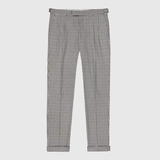 CARP CHECKED SLIM FIT TROUSERS