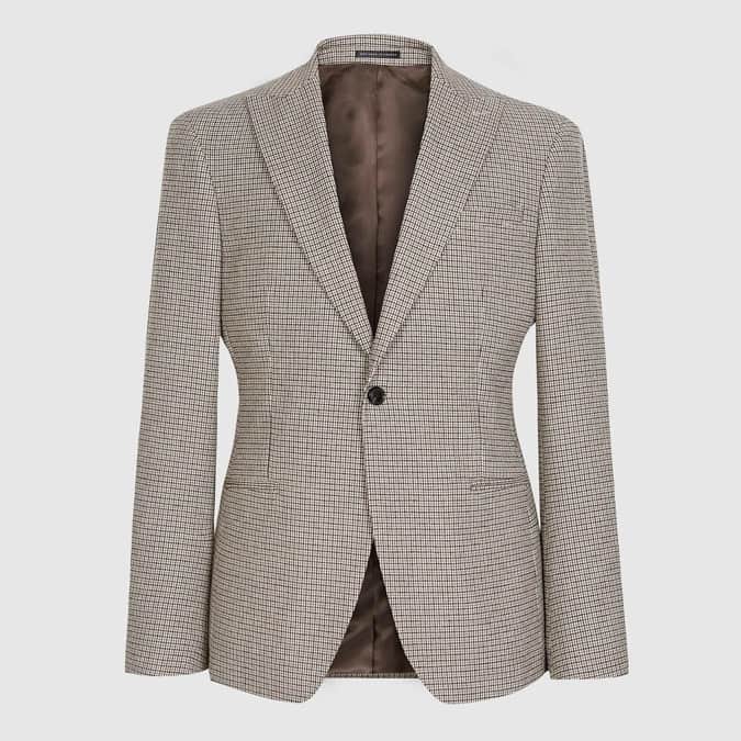BUTLER MICRO-CHECK SLIM FIT BLAZER