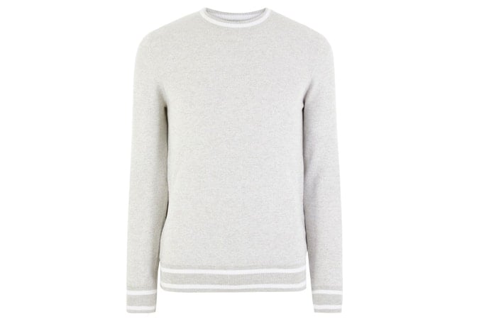M&S COLLECTION Pure Cotton Tipped Crew Neck Jumper
